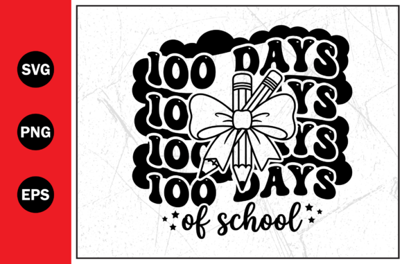 100 Days School Ribbon Bow Education SVG: A Versatile Design for Modern T-Shirt Projects