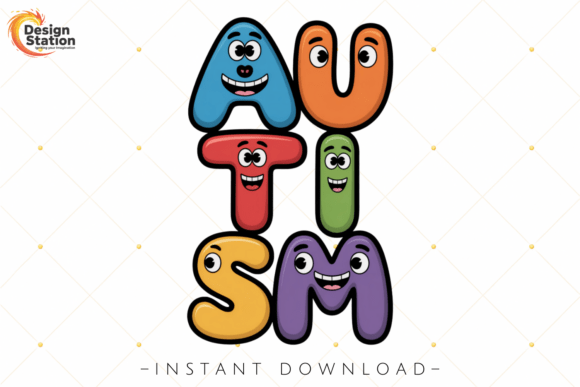 Autism Cartoon Letters PNG: A Vibrant Tool for Inclusive Design and Awareness