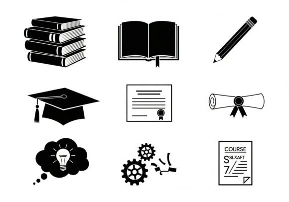 Black White Education Learning School: Creative Resources for Every Project