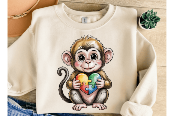 Celebrating Autism Awareness with the Adorable Autism Monkey PNG Clipart