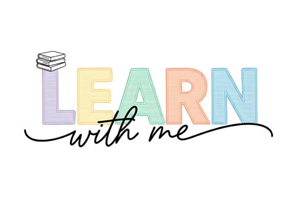 Discover the Charm of Learn with Me Pastel Books Teacher PNG and Design Contents