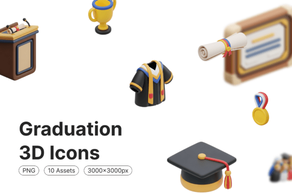 Enhancing Academic Celebrations with Graduation 3D Icons