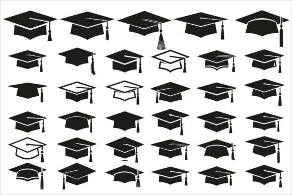 Graduation Hat Icon Vector Classic
