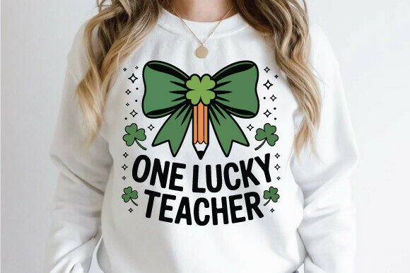 One Lucky Teacher St Patricks SVG PNG