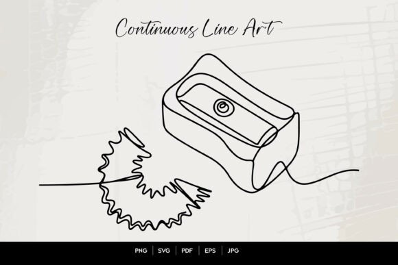 Pencil Sharpener Line Art: Simple Elegance for Creative Projects