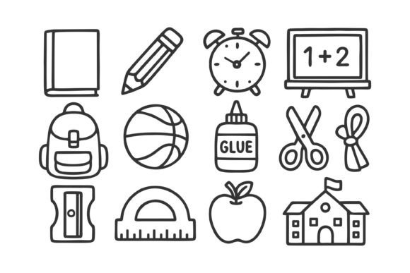 School Supplies & Education Icons Pack