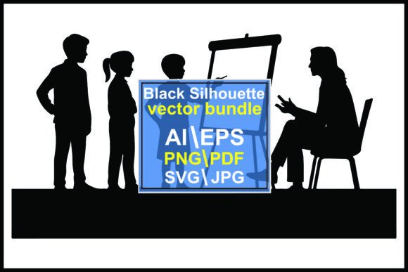 Silhouette of Children Classroom Teaching: Exploring Visual Concepts in Education
