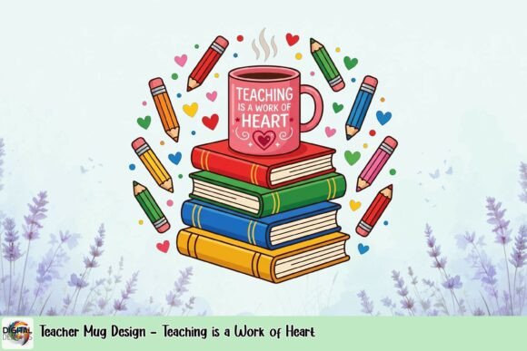 Teacher Mug Design - Teaching is a Work of Heart
